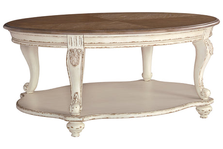 Realyn White/Brown Coffee Table -  - Luna Furniture