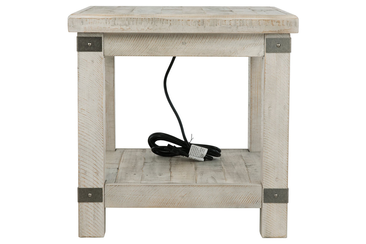 Carynhurst White Wash Gray End Table from Ashley - Luna Furniture