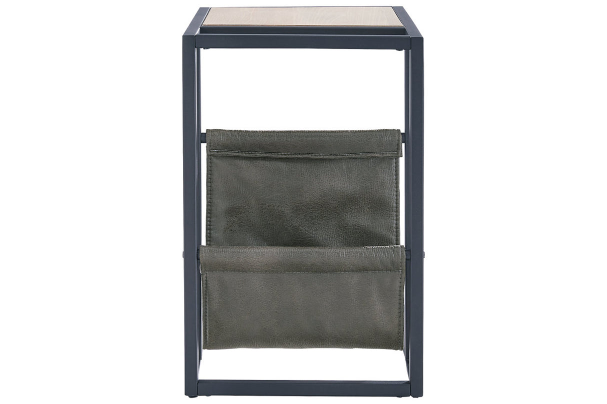 Freslowe Light Brown/Black Chairside End Table from Ashley - Luna Furniture