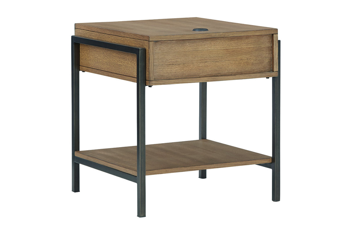 Fridley Brown/Black End Table from Ashley - Luna Furniture