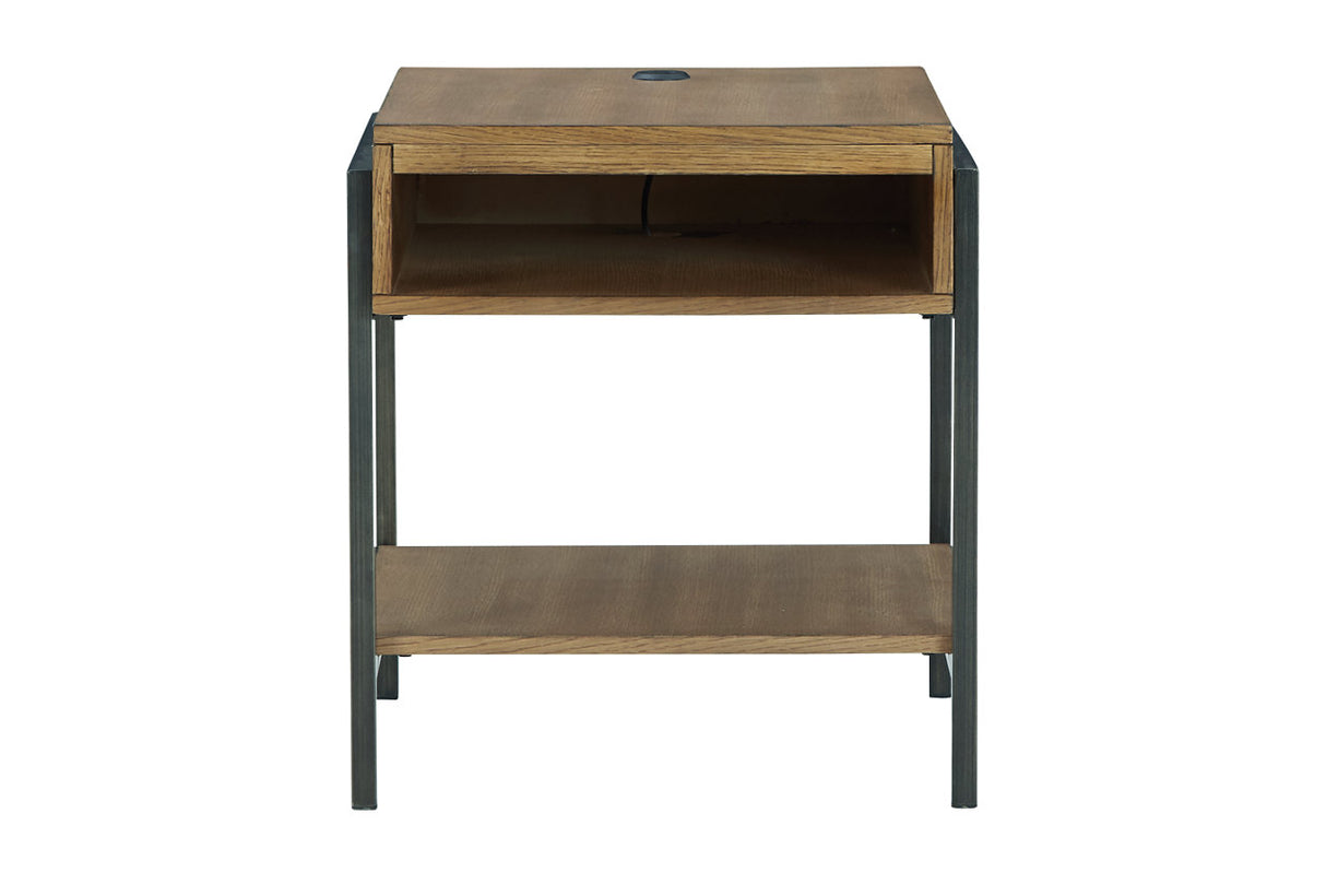 Fridley Brown/Black End Table from Ashley - Luna Furniture