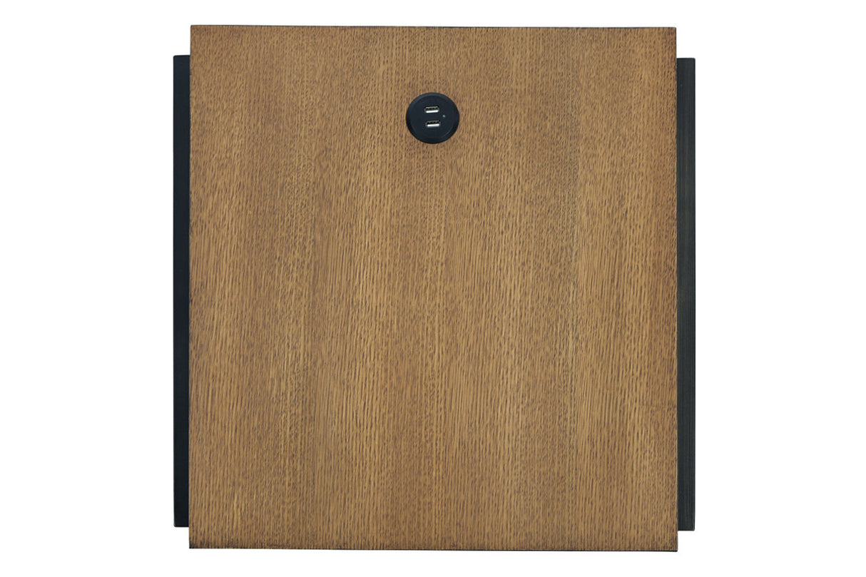 Fridley Brown/Black End Table from Ashley - Luna Furniture