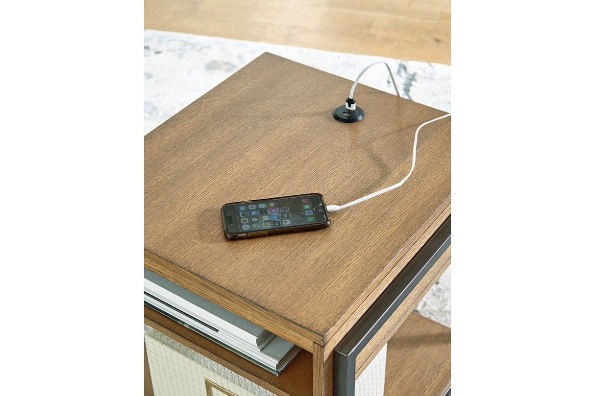 Fridley Brown/Black End Table from Ashley - Luna Furniture