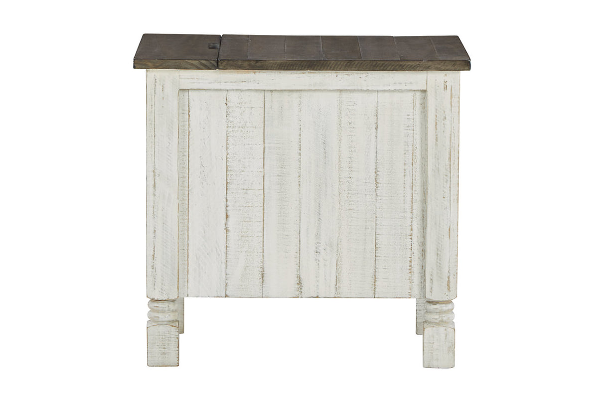 Havalance White/Gray Chairside End Table from Ashley - Luna Furniture