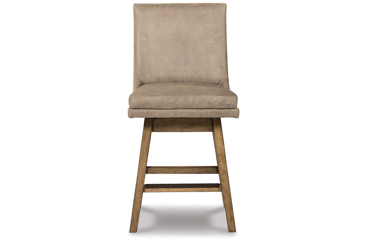 Tallenger Beige Counter Height Barstool, Set of 2 from Ashley - Luna Furniture