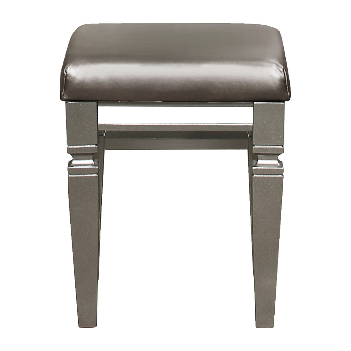 Tamsin Silver/Gray Metallic Vanity Stool from Homelegance - Luna Furniture