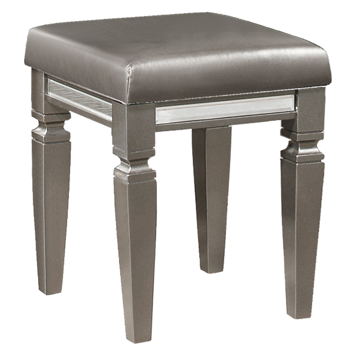Tamsin Silver/Gray Metallic Vanity Stool from Homelegance - Luna Furniture