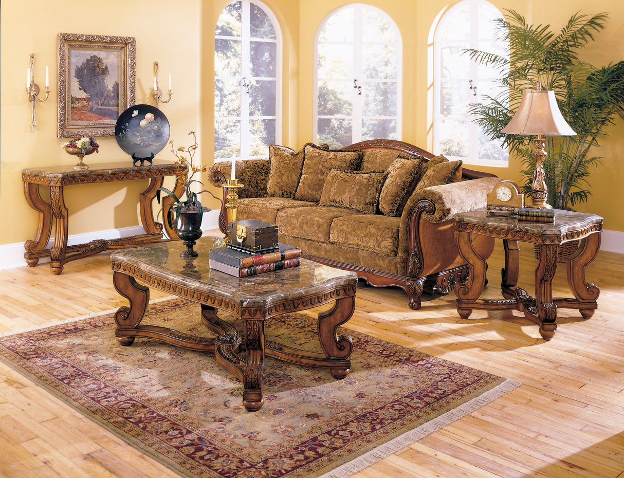 Tarantula Burnished Brown Cherry End Table from Homelegance - Luna Furniture