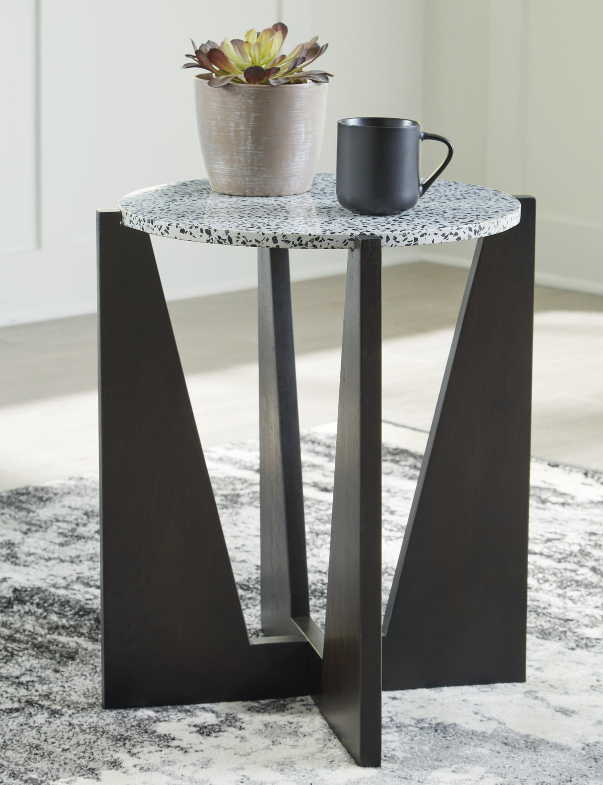 Tellrich Black/White Accent Table from Ashley - Luna Furniture