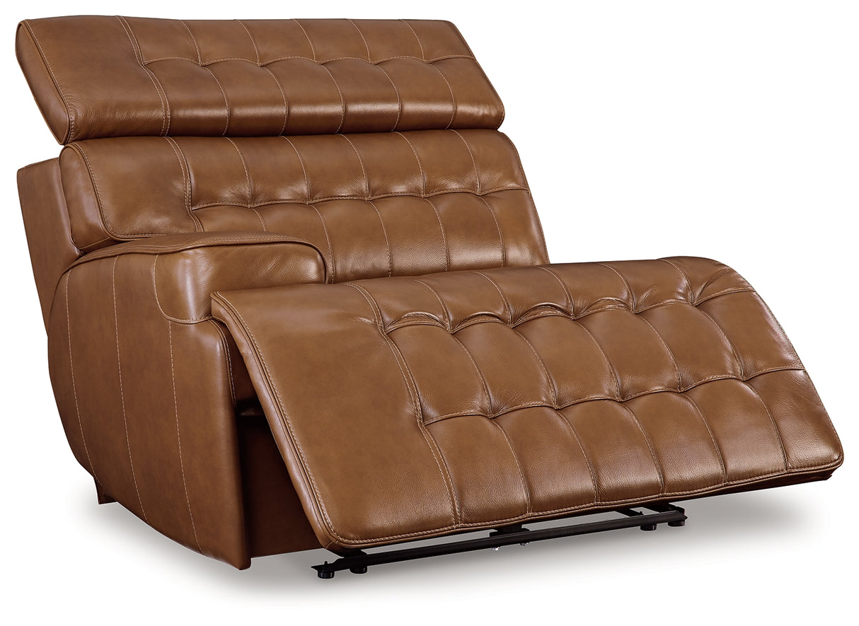 Temmpton Chocolate Left-Arm Facing Power Recliner from Ashley - Luna Furniture