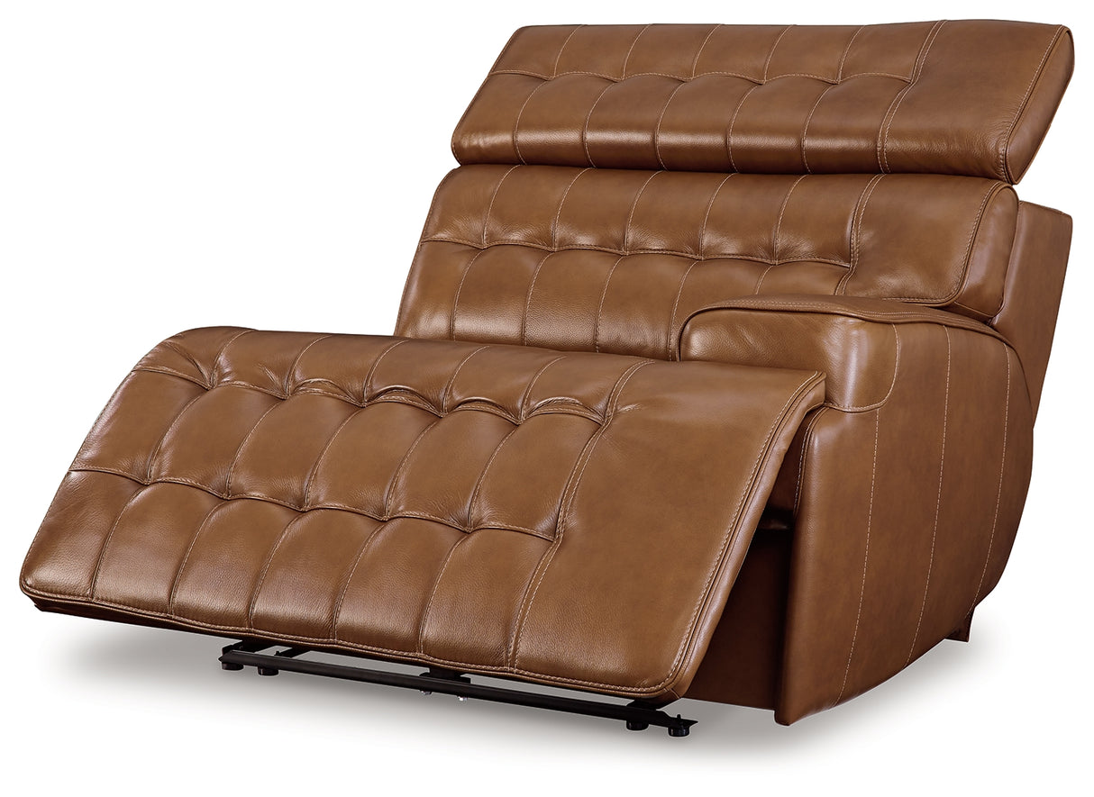 Temmpton Chocolate Right-Arm Facing Power Recliner from Ashley - Luna Furniture