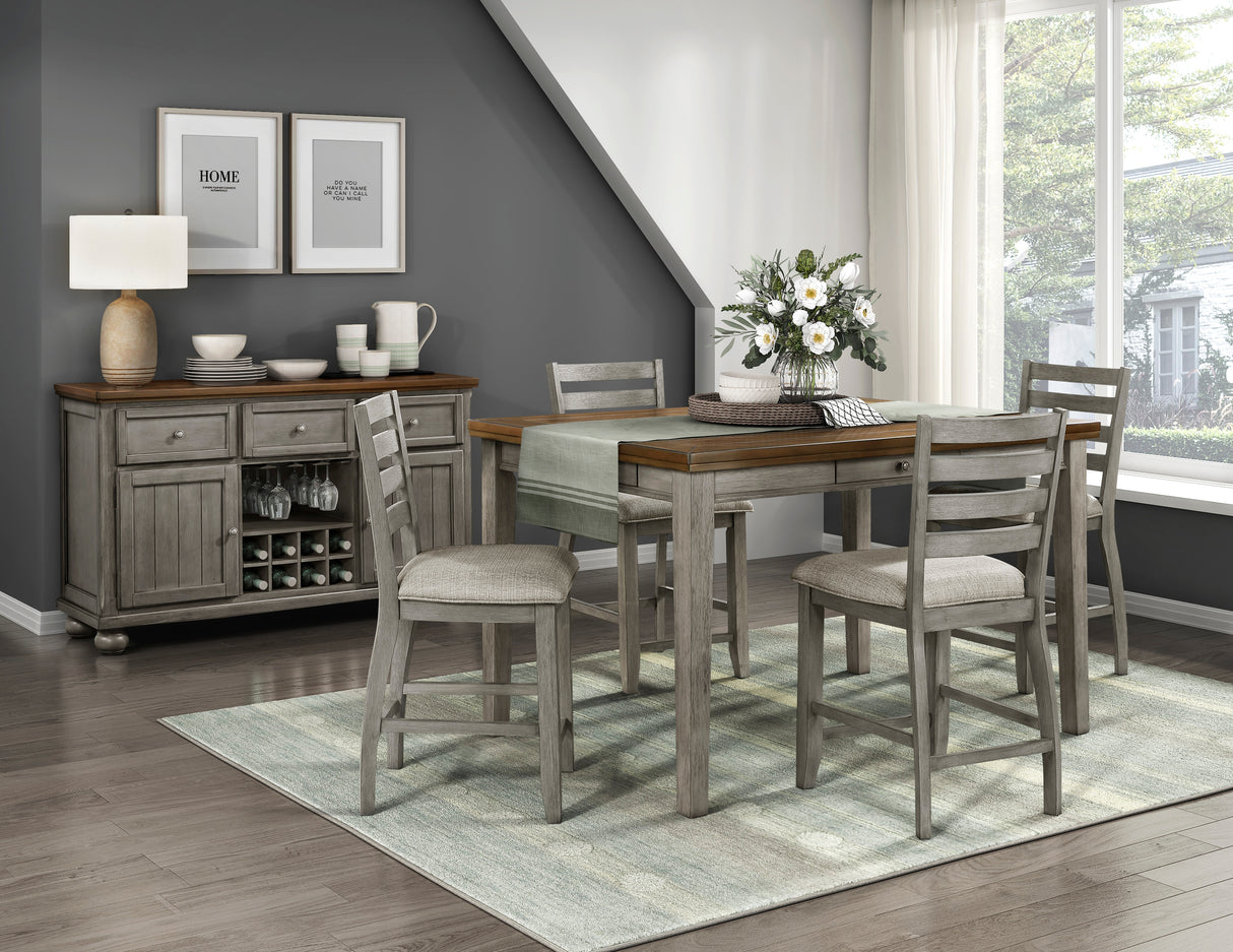 Tigard Gray Counter Height Set from Homelegance - Luna Furniture