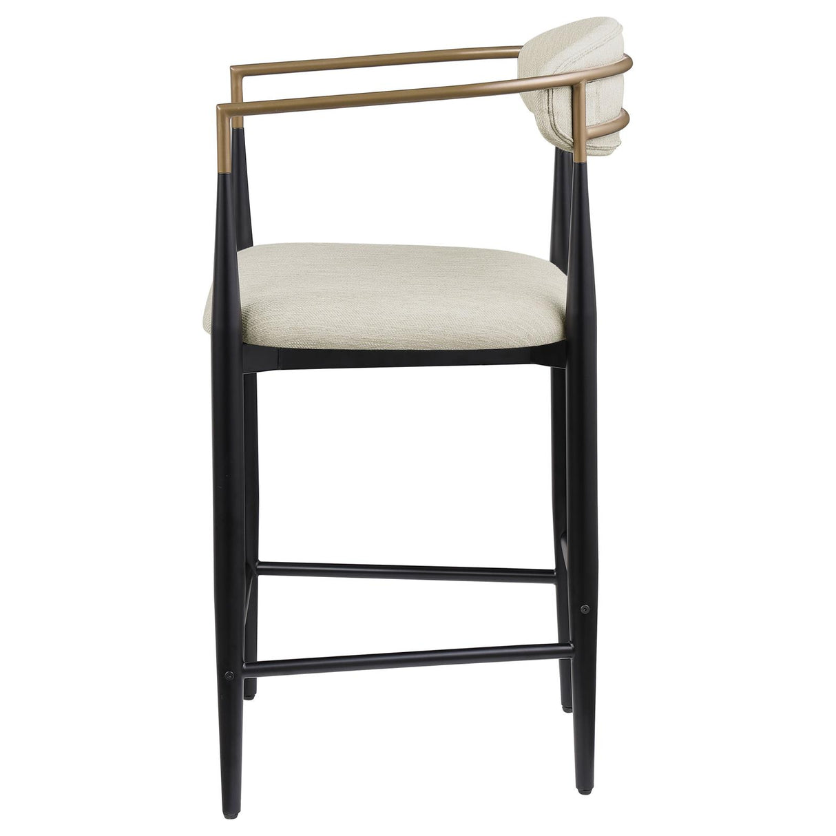 Tina Beige Metal Counter Height Upholstered Bar Stool, Set of 2 from Coaster - Luna Furniture