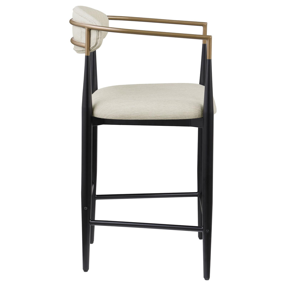 Tina Beige Metal Counter Height Upholstered Bar Stool, Set of 2 from Coaster - Luna Furniture