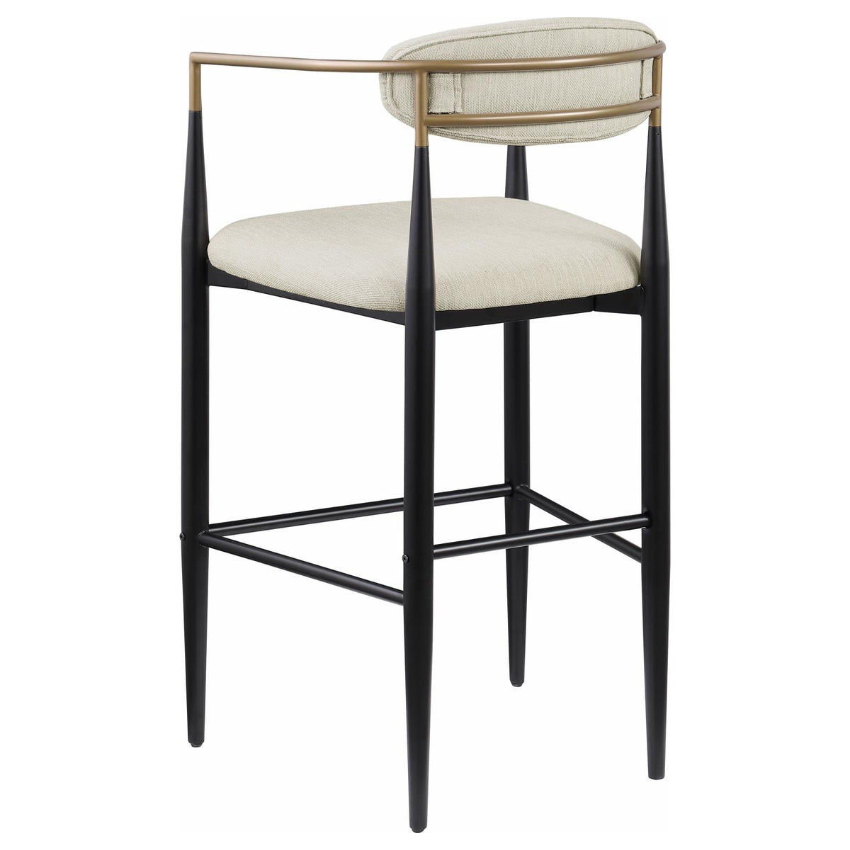 Tina Beige Metal Pub Height Upholstered Bar Stool, Set of 2 from Coaster - Luna Furniture