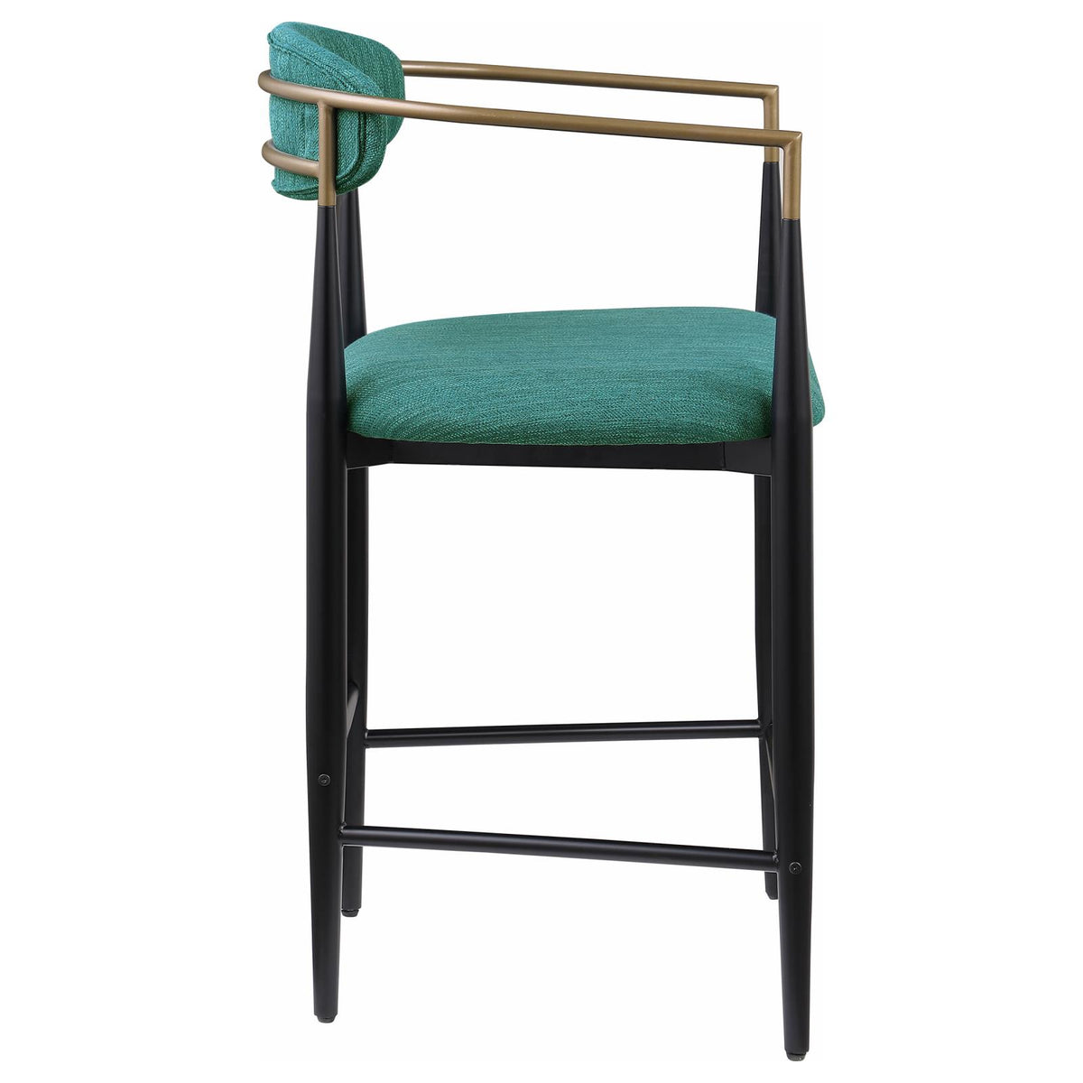 Tina Green Metal Counter Height Upholstered Bar Stool, Set of 2 from Coaster - Luna Furniture