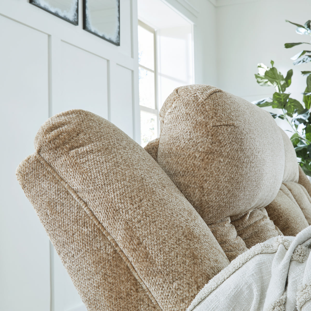 Tip-Off Wheat Power Reclining Sofa from Ashley - Luna Furniture