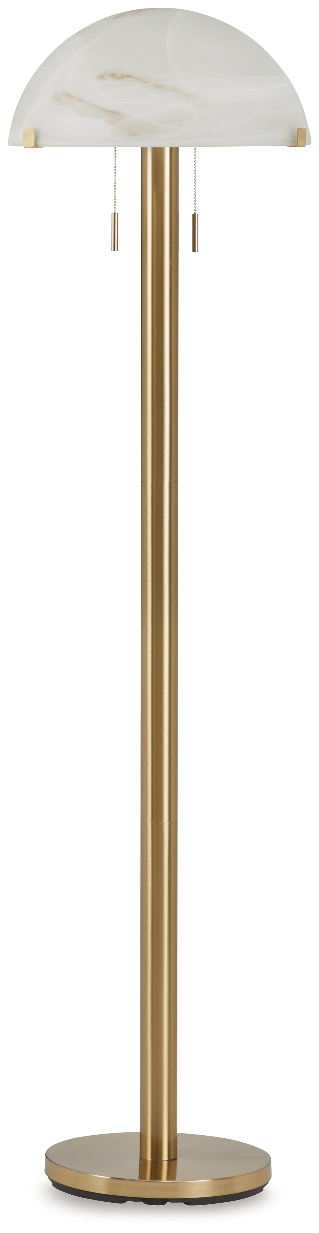 Tobbinsen Brass Finish Floor Lamp from Ashley - Luna Furniture