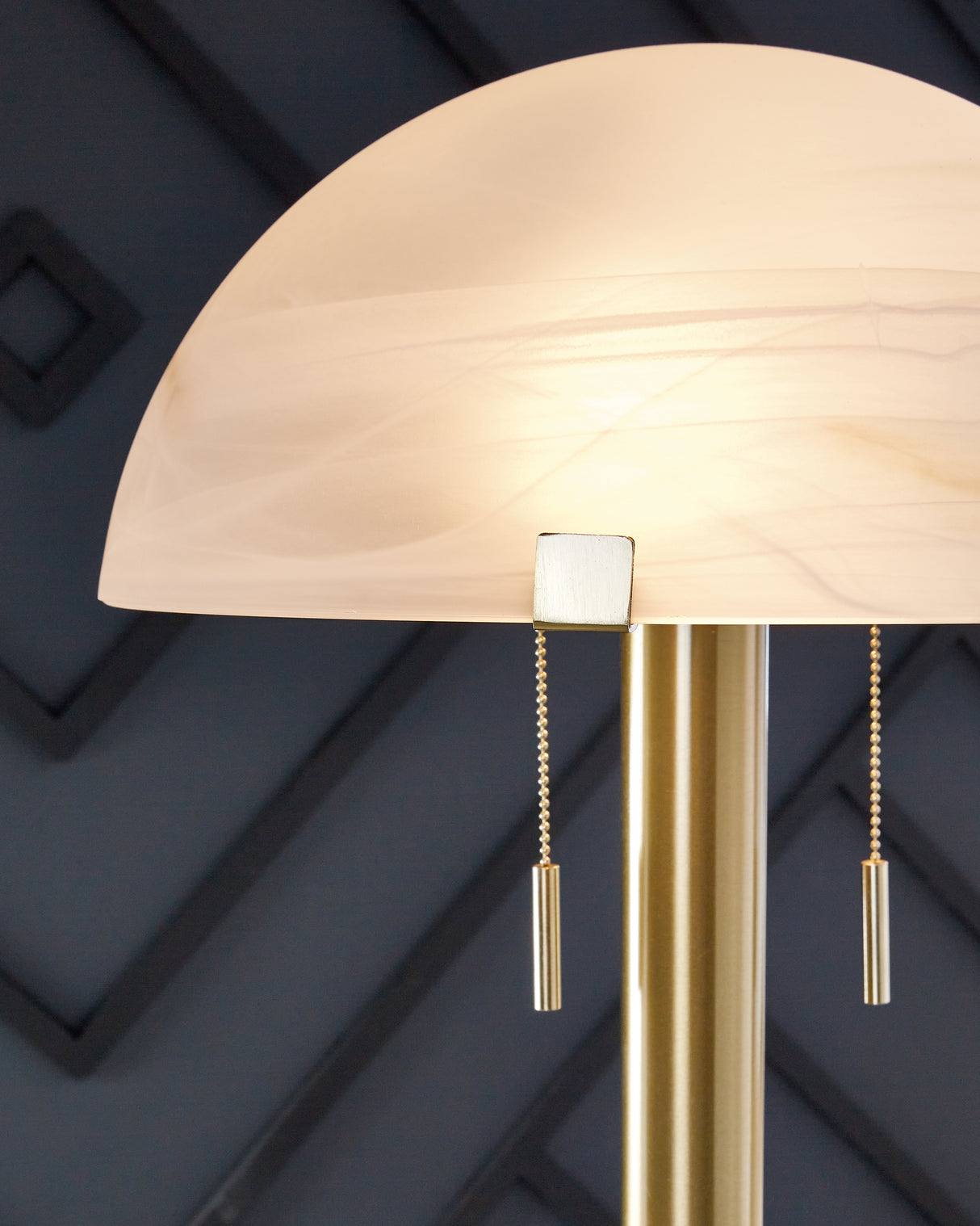 Tobbinsen Brass Finish Floor Lamp from Ashley - Luna Furniture