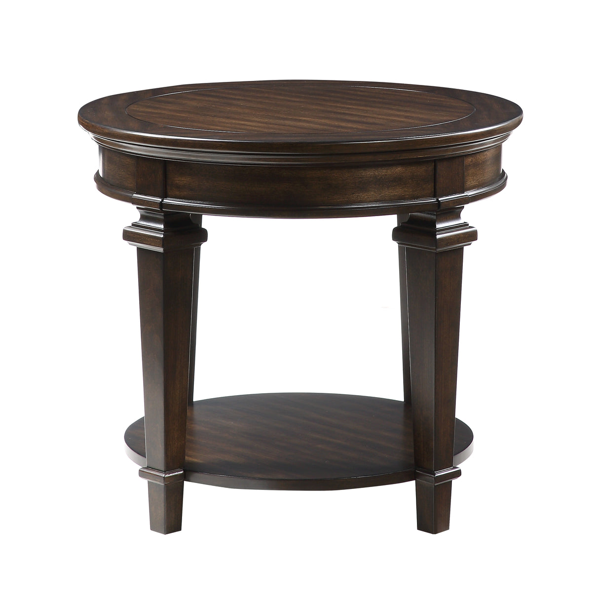 Tobias Espresso Round End Table from Homelegance - Luna Furniture