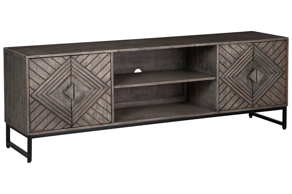 Treybrook Distressed Gray Accent Cabinet from Ashley Furniture - Luna Furniture