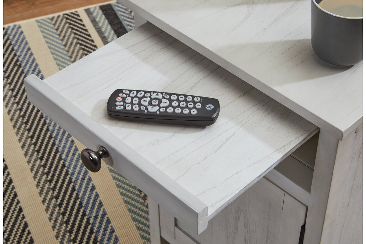 Treytown Antique White Chairside End Table from Ashley - Luna Furniture