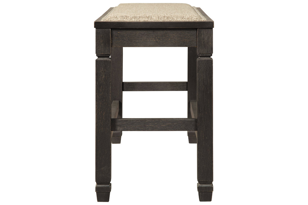 Tyler Creek Antique Black Counter Height Bench from Ashley - Luna Furniture