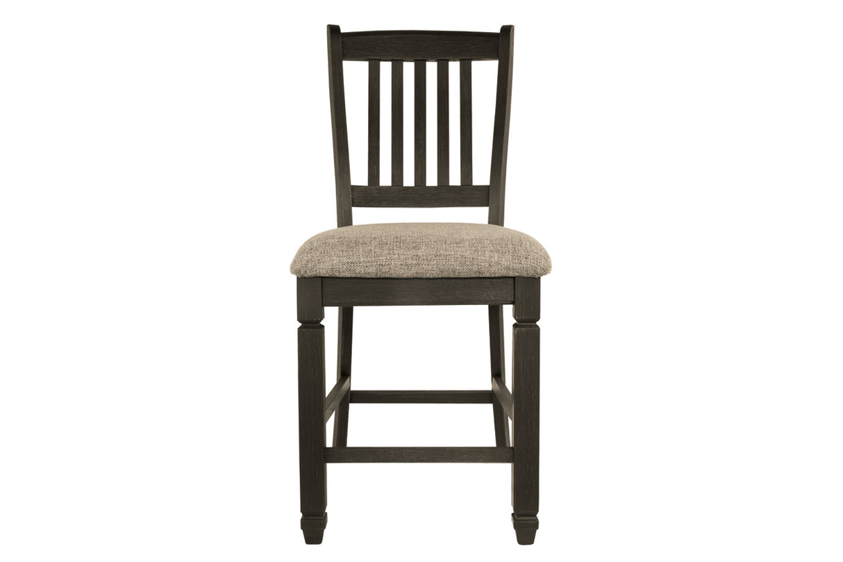 Tyler Creek Black/Grayish Brown Counter Height Barstool, Set of 2 from Ashley - Luna Furniture