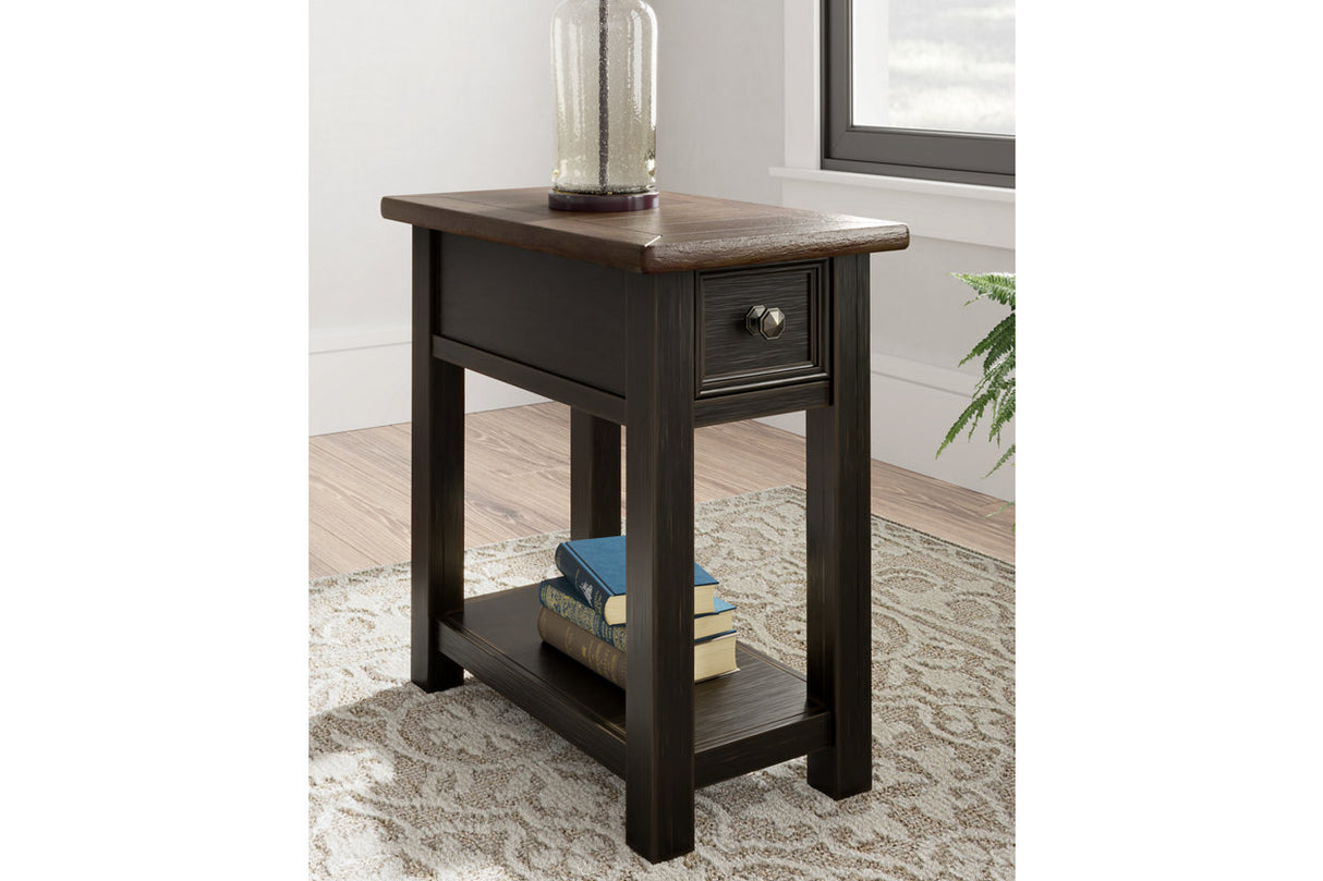 Tyler Creek Two-tone Chairside End Table from Ashley - Luna Furniture