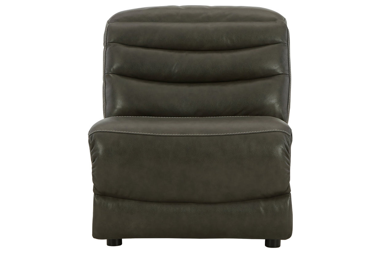 Center Line Dark Gray Armless Chair from Ashley - Luna Furniture