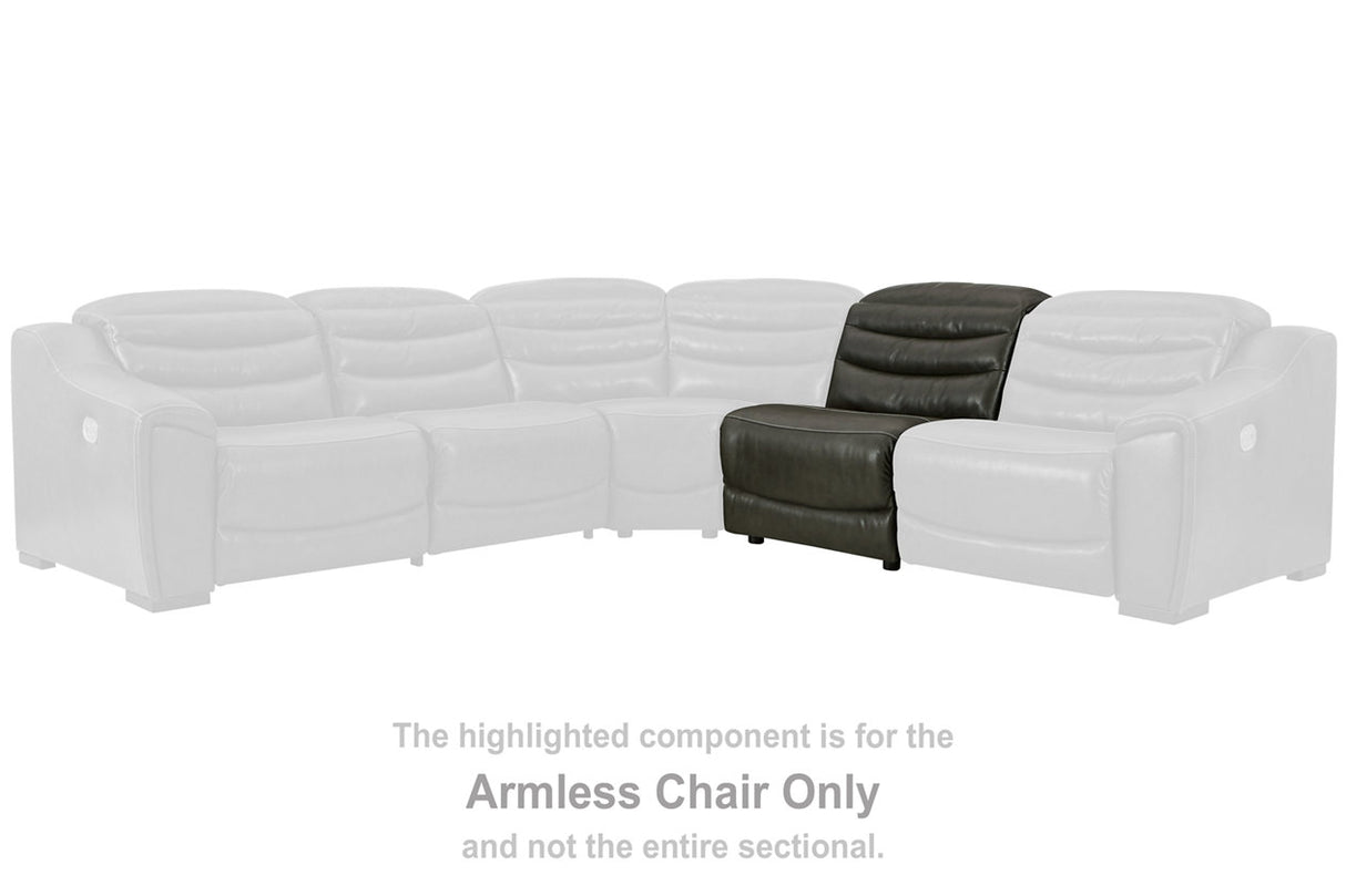 Center Line Dark Gray Armless Chair from Ashley - Luna Furniture