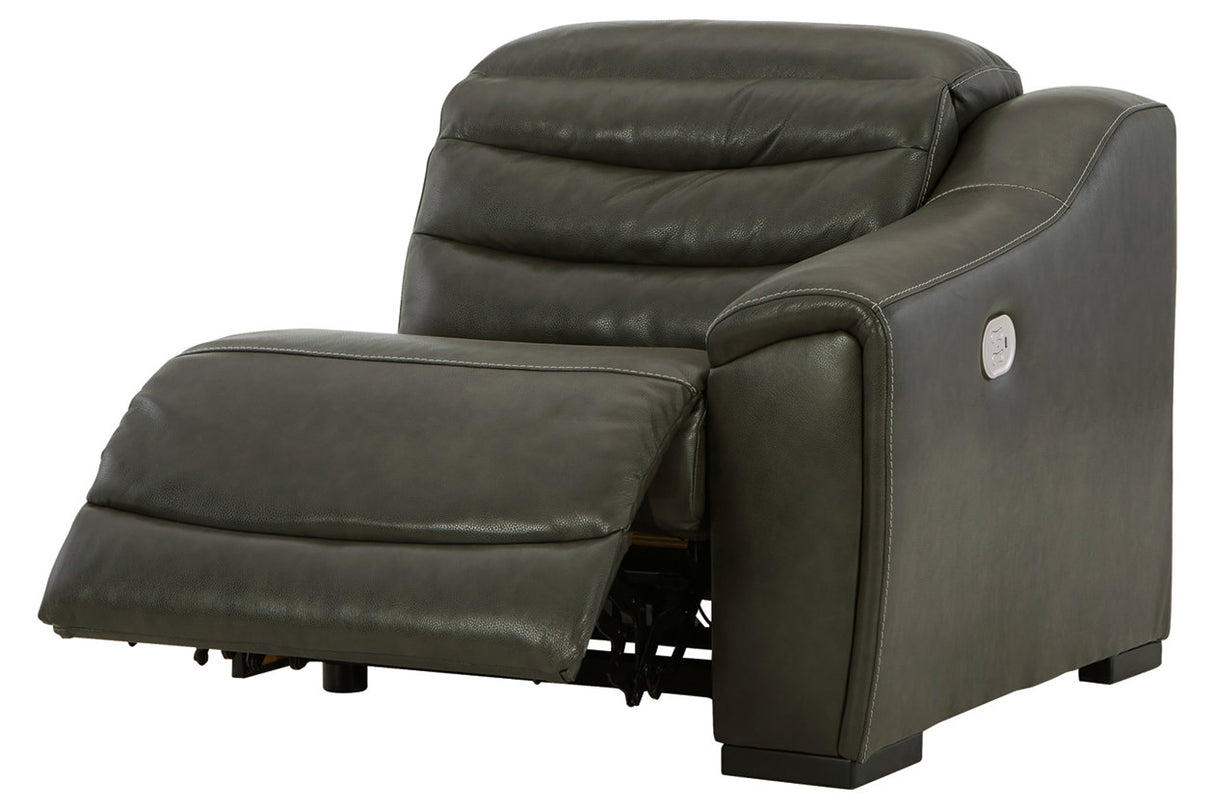 Center Line Dark Gray Right-Arm Facing Power Recliner from Ashley - Luna Furniture