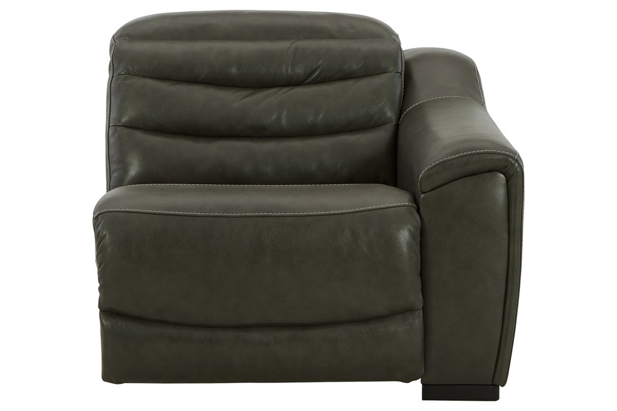 Center Line Dark Gray Right-Arm Facing Power Recliner from Ashley - Luna Furniture