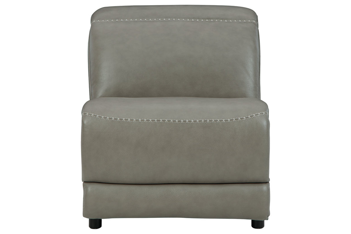 Correze Gray Armless Chair from Ashley - Luna Furniture