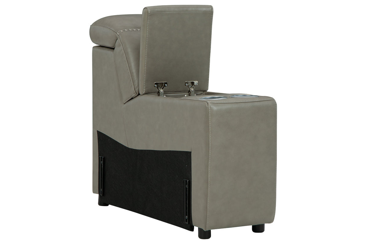 Correze Gray Console with Storage from Ashley - Luna Furniture