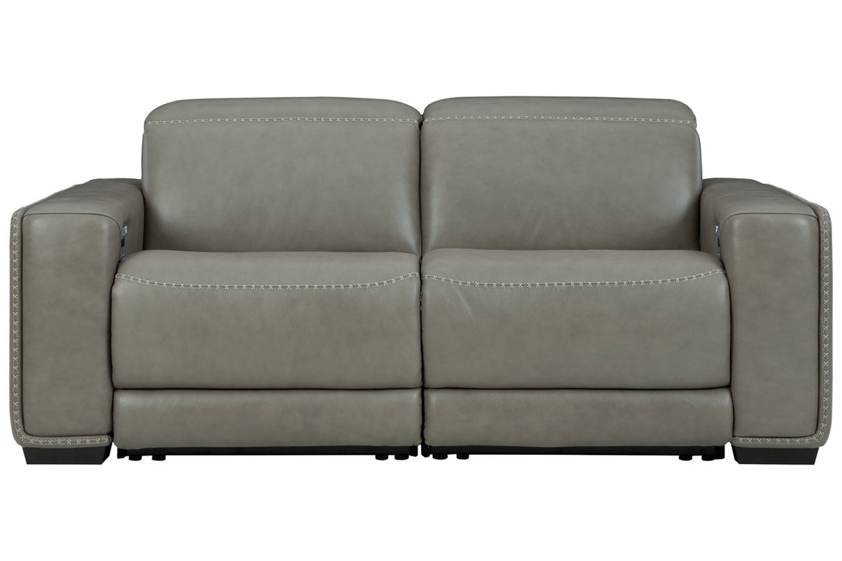 Correze Gray 2-Piece Power Reclining Loveseat from Ashley - Luna Furniture