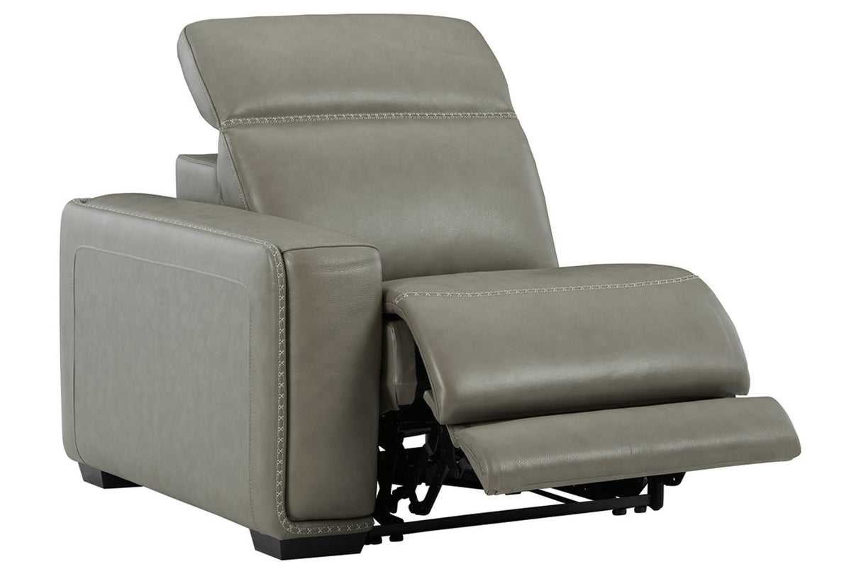 Correze Gray Left-Arm Facing Power Recliner from Ashley - Luna Furniture