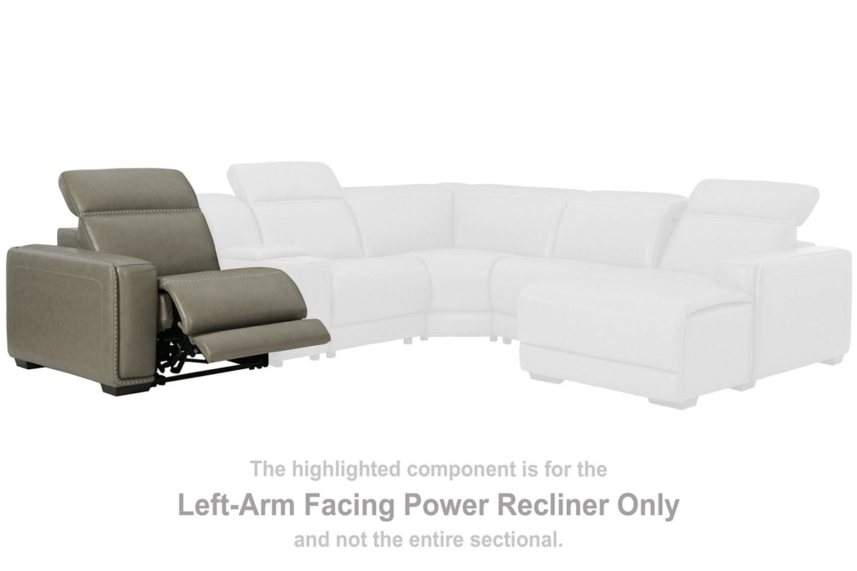 Correze Gray Left-Arm Facing Power Recliner from Ashley - Luna Furniture