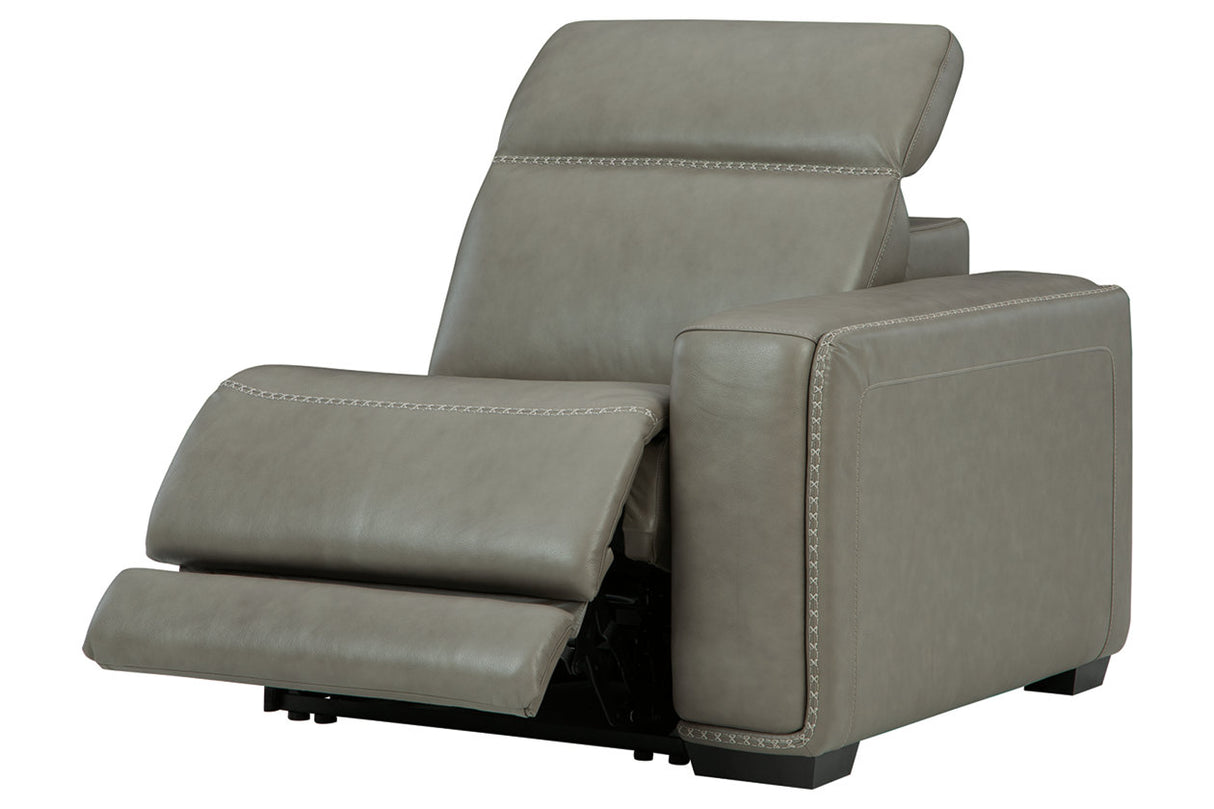 Correze Gray Right-Arm Facing Power Recliner from Ashley - Luna Furniture