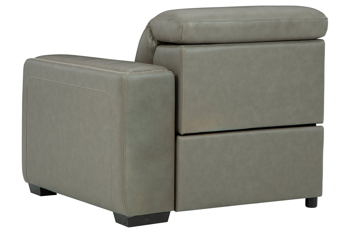 Correze Gray Right-Arm Facing Power Recliner from Ashley - Luna Furniture