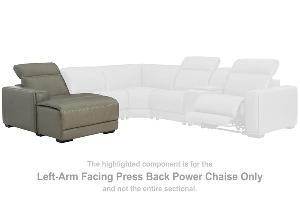 Correze Gray Left-Arm Facing Power Reclining Back Chaise