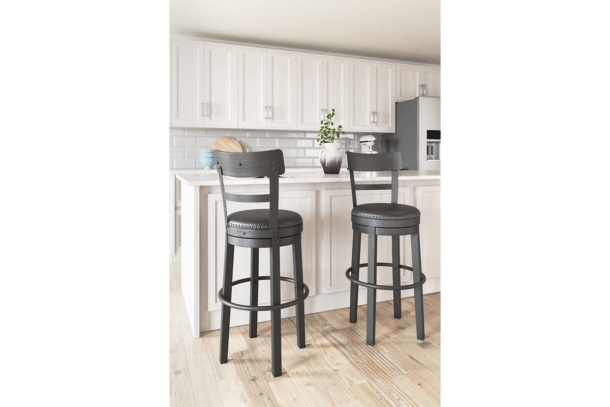 Valebeck Black Bar Height Barstool from Ashley Furniture - Luna Furniture
