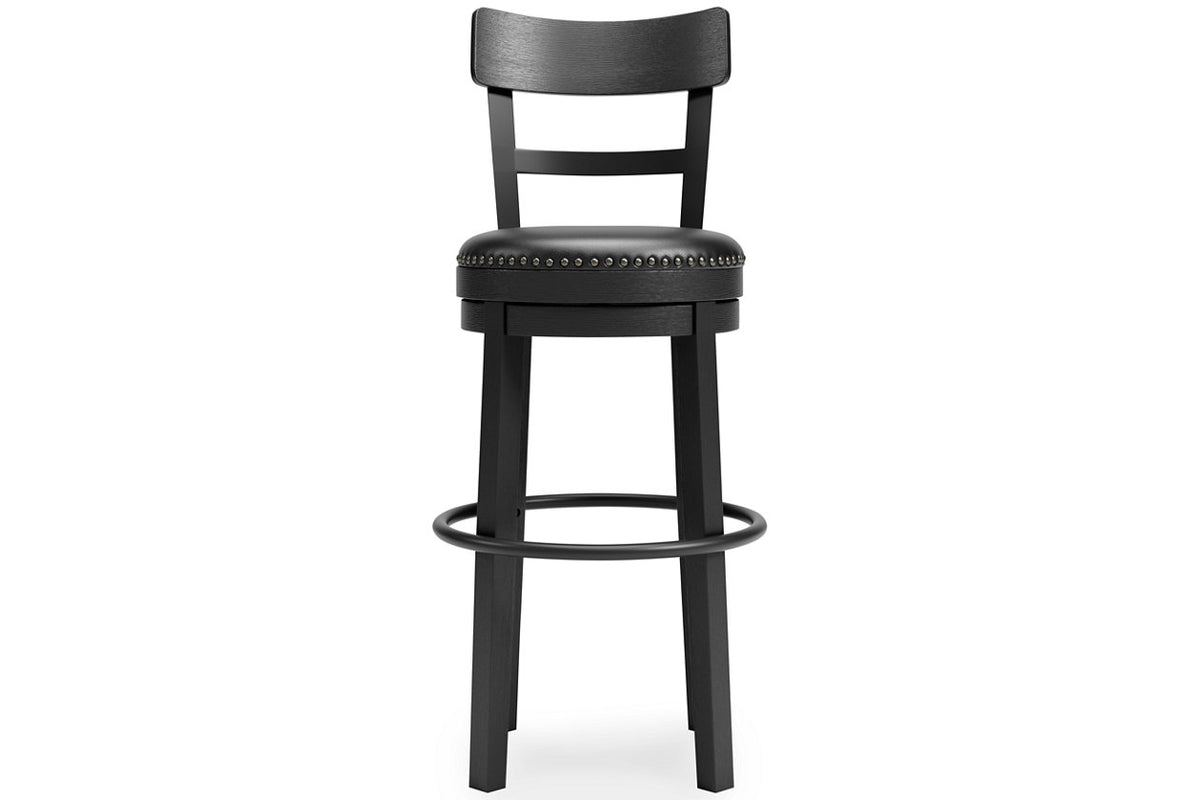 Valebeck Black Bar Height Barstool from Ashley Furniture - Luna Furniture