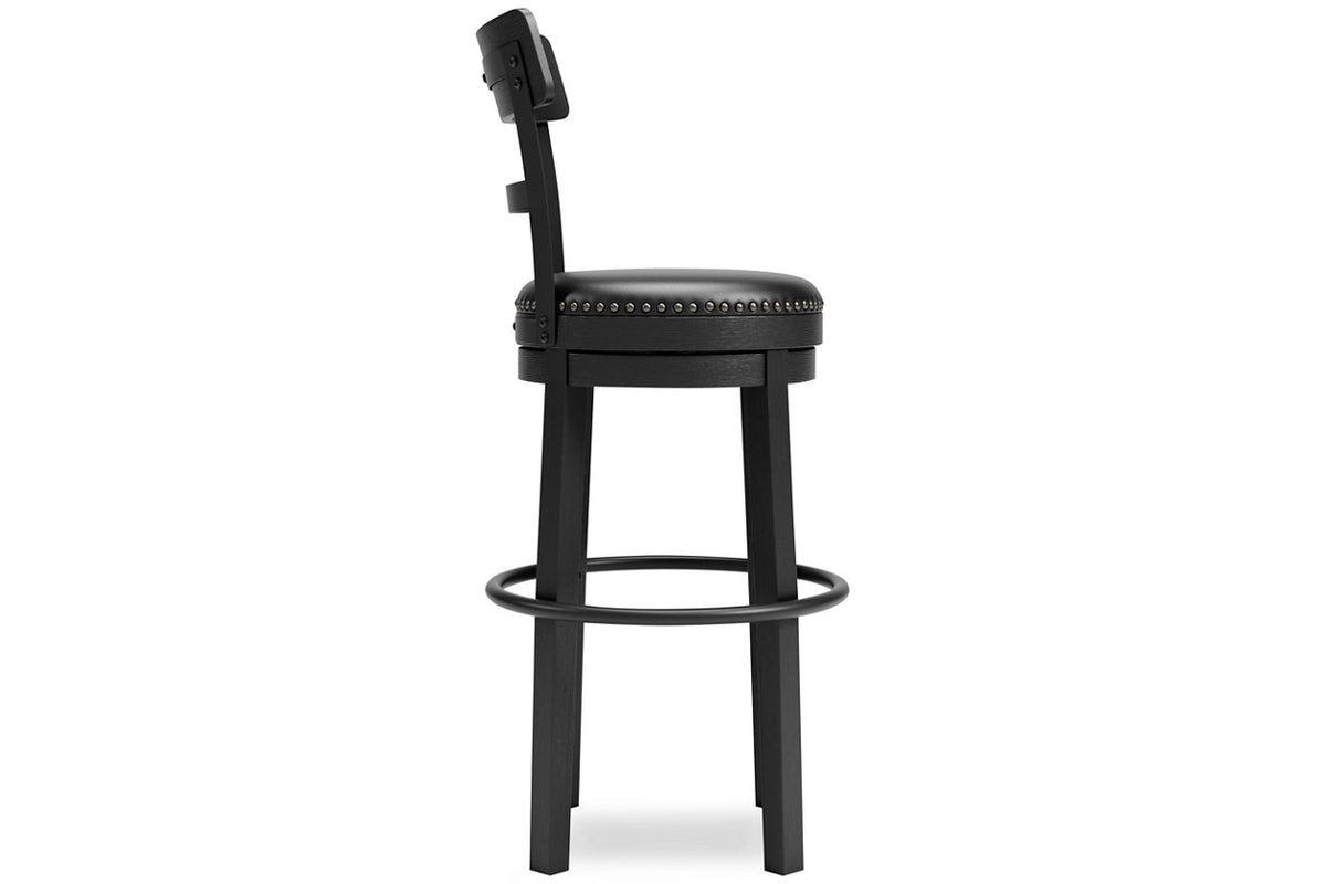 Valebeck Black Bar Height Barstool from Ashley Furniture - Luna Furniture