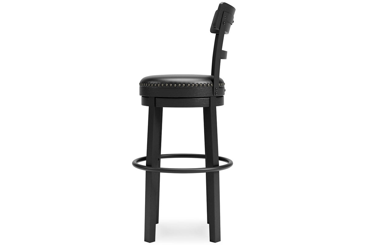 Valebeck Black Bar Height Barstool from Ashley Furniture - Luna Furniture