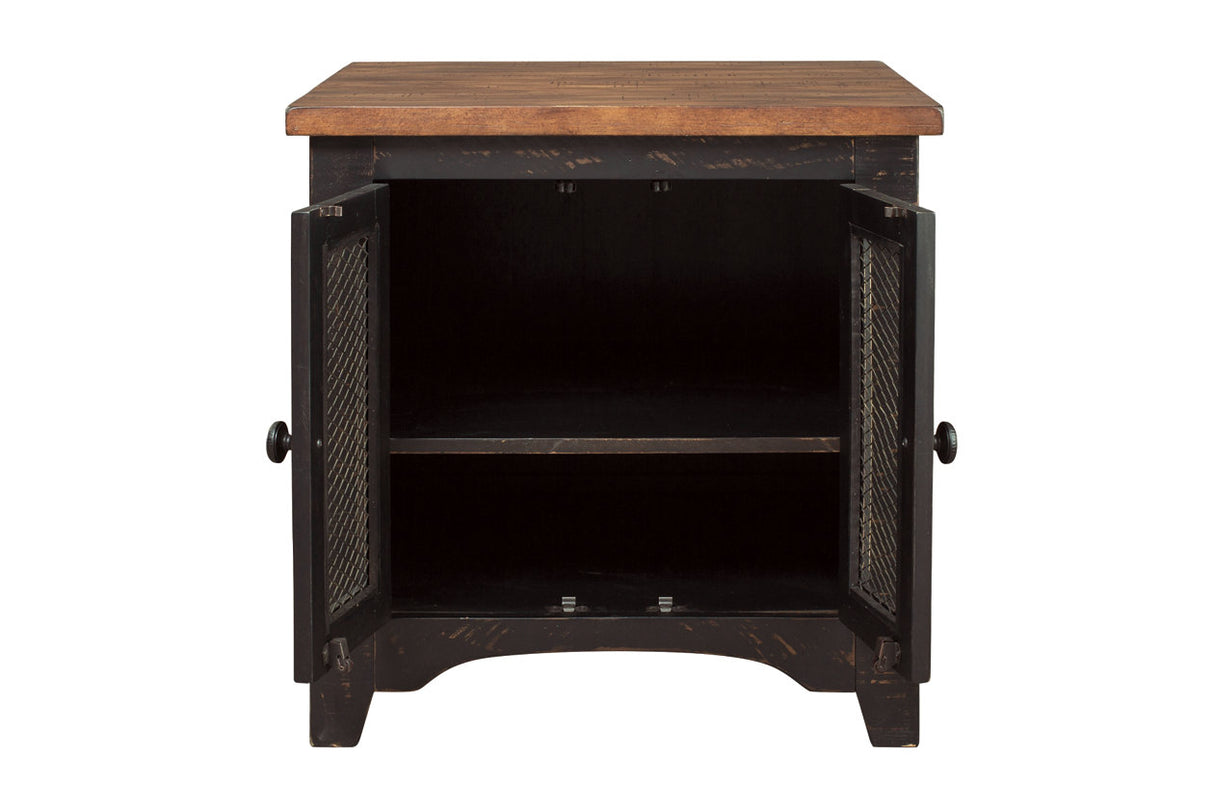 Valebeck Black/Brown End Table from Ashley - Luna Furniture