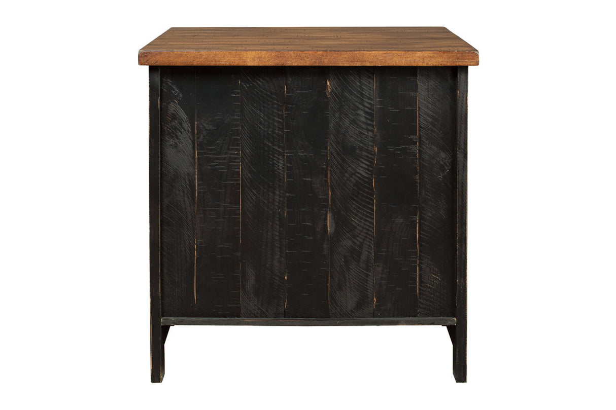Valebeck Black/Brown End Table from Ashley - Luna Furniture