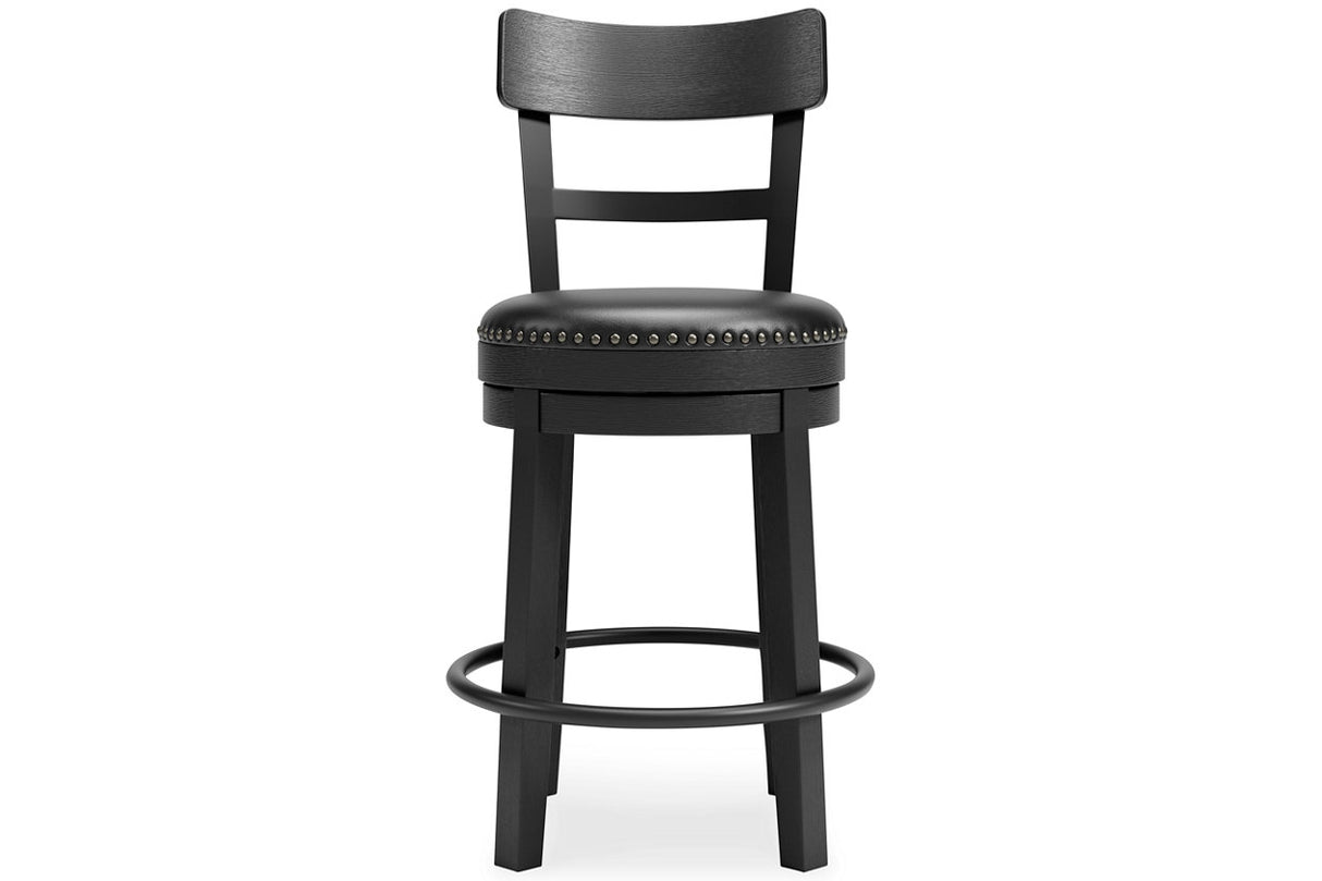 Valebeck Black Counter Height Barstool from Ashley - Luna Furniture