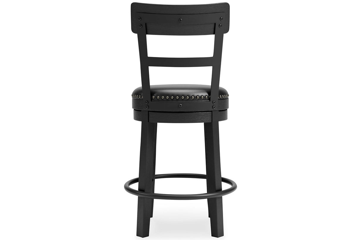 Valebeck Black Counter Height Barstool from Ashley - Luna Furniture