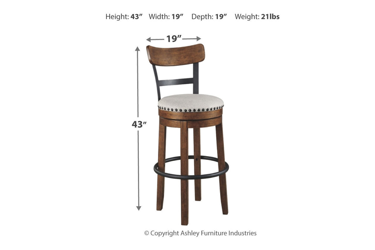 Valebeck Brown Bar Height Barstool from Ashley Furniture - Luna Furniture
